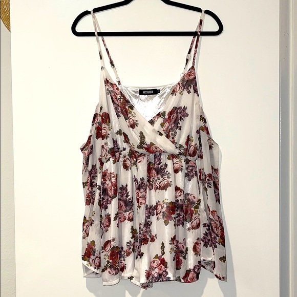 Misguided Floral off shoulder romper size 8 - Picture 3 of 8